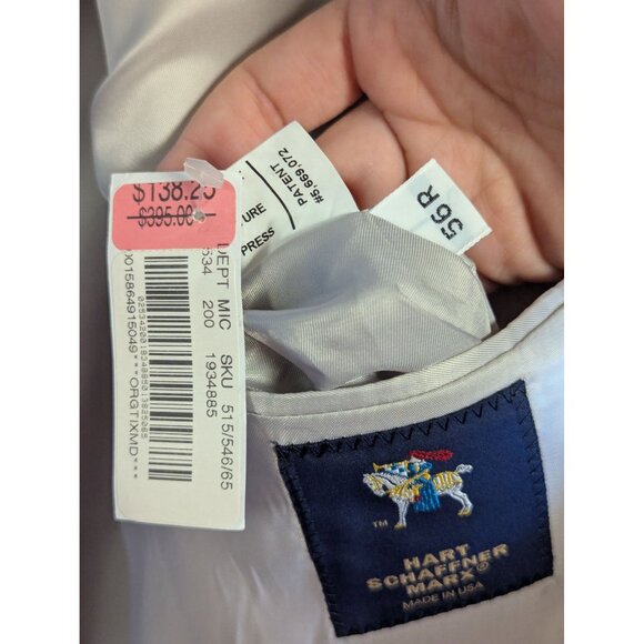 Hart Schaffner Marx Mens Royal Blue Blazer Jacket 56R Single-Breasted Notch Lape - Picture 4 of 8